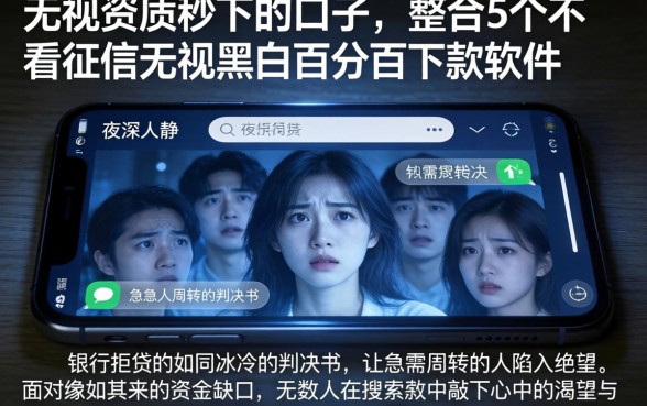 无视资质秒下的口子，整合5个不看征信无视黑白百分百下款软件