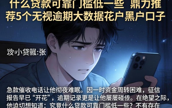 什么贷款可靠门槛低一些，鼎力推荐5个无视逾期大数据花户黑户口子