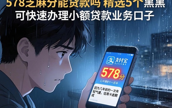 578芝麻分能贷款吗，精选5个黑户可快速办理小额贷款业务的口子