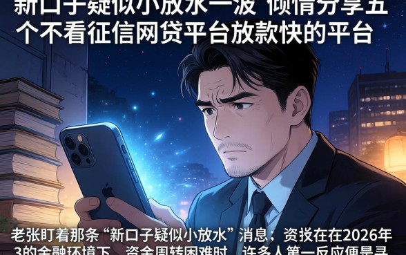 新口子疑似小放水一波,倾情分享五个不看征信网贷平台放款快的平台