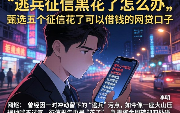 逃兵征信黑花了怎么办，甄选五个征信花了可以借钱的网贷口子