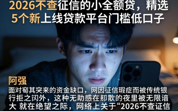2026不查征信的小额贷，精选5个新上线贷款平台门槛低口子