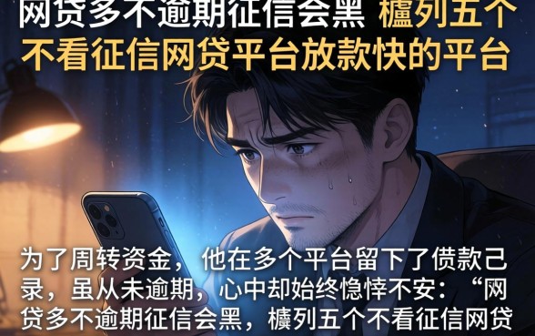 网贷多不逾期征信会黑，胪列五个不看征信网贷平台放款快的平台