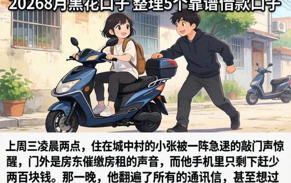 20268月黑花口子，整理5个靠谱的借款口子