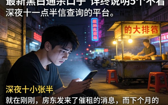 最新黑白通杀口子，详尽说明5个不看征信查询的平台