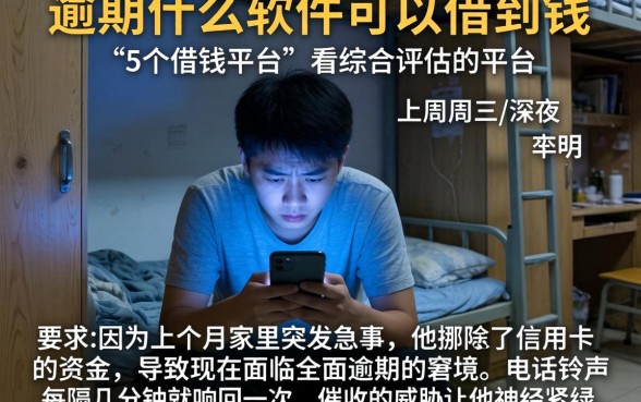 逾期什么软件可以借到钱,细致阐述5个借钱平台不看综合评估的平台