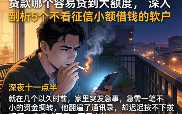 贷款哪个容易贷到大额度的，深入剖析5个不看征信小额借钱的软件