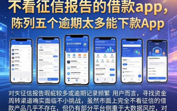不看征信报告的借款app,陈列五个逾期太多能下款app