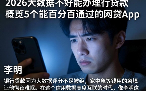 2026大数据不好能办理的贷款，概览5个能百分百通过的网贷app