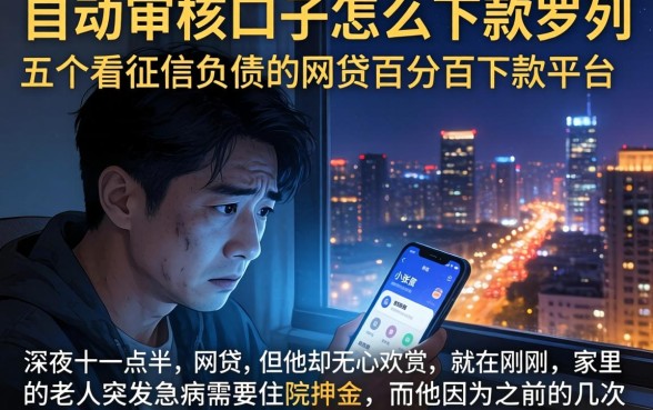 自动审核口子怎么下款，罗列五个不看征信负债的网贷百分百下款平台