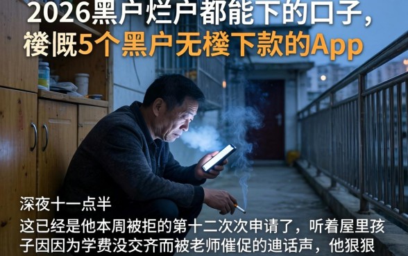 2026黑户烂户都能下的口子,概括5个黑户无条件下款的app
