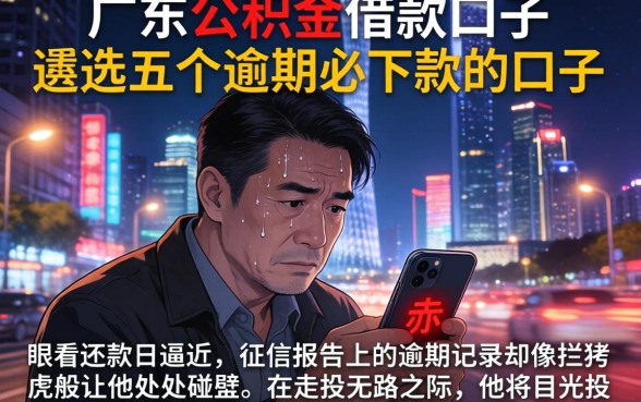 广东公积金借款口子,遴选五个逾期必下款的口子