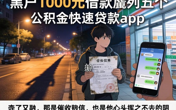 黑户1000元借款，胪列五个公积金快速贷款app