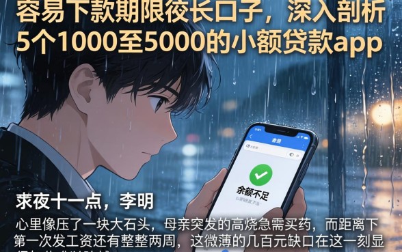 容易下款期限较长的口子，深入剖析5个1000至5000的小额贷款app