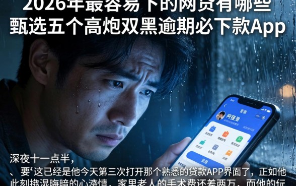 2026年最容易下的网贷有哪些，甄选五个高炮双黑逾期必下款app