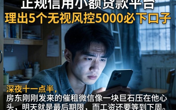 正规信用小额贷款平台,理出5个无视风控5000必下口子