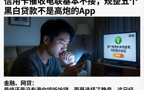 信用卡催收电联基本不接，规整五个黑白贷款不是高炮的app