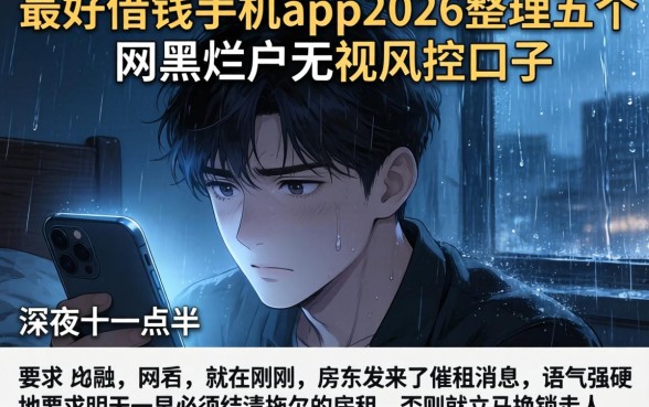 最好借钱的手机app2026，整理五个网黑烂户无视风控口子