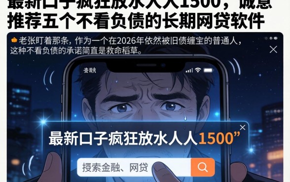 最新口子疯狂放水人人1500，诚意推荐五个不看负债的长期网贷软件