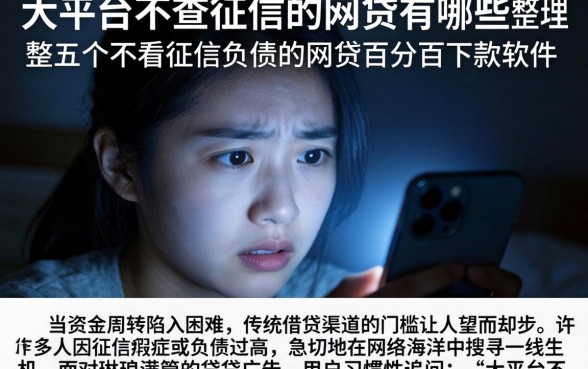 大平台不查征信的网贷有哪些,整理五个不看征信负债的网贷百分百下款软件