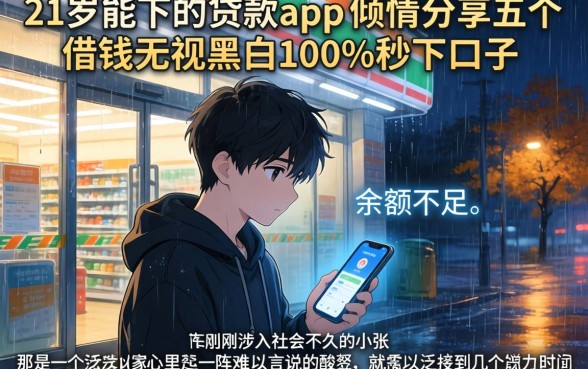 21岁能下的贷款app,倾情分享五个借钱无视黑白100%秒下口子