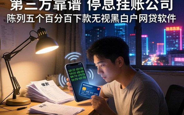 第三方靠谱的停息挂账的公司,陈列五个百分百下款无视黑白户网贷软件