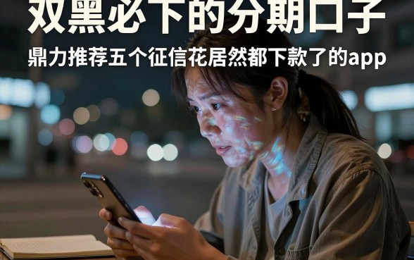 双黑必下的分期口子，鼎力推荐五个征信花居然都下款了的app