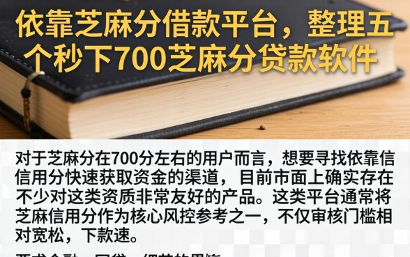依靠芝麻分借款的平台，整理五个秒下700芝麻分贷款软件