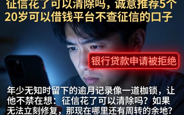 征信花了可以清除吗,诚意推荐5个20岁可以借钱平台不查征信的口子
