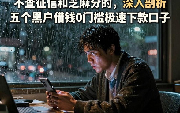 不查征信和芝麻分的，深入剖析五个黑户借钱0门槛极速下款口子