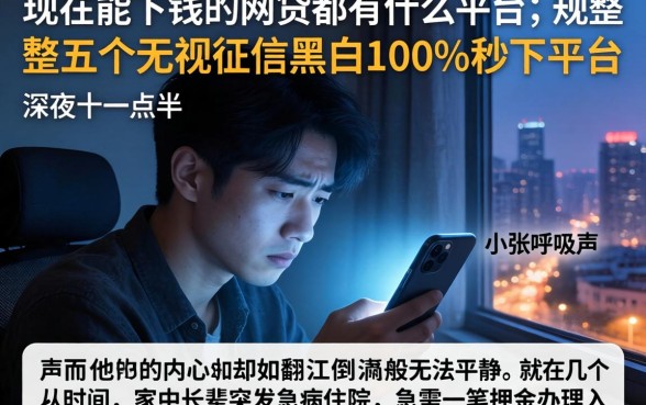 现在能下钱的网贷都有什么平台，规整五个无视征信黑白100%秒下平台