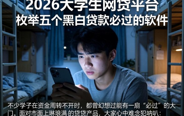 2026大学生网贷平台，枚举五个黑白贷款必过的软件