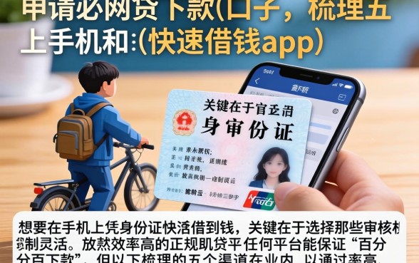 申请必网贷下款的口子，梳理五个手机和身份证快速借钱app
