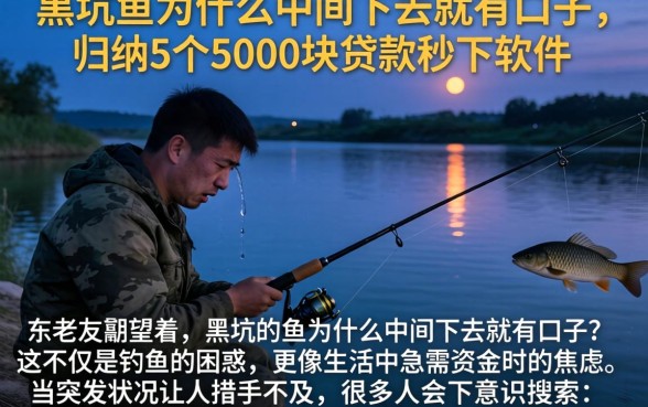 黑坑的鱼为什么中间下去就有口子，归纳5个5000块贷款秒下软件
