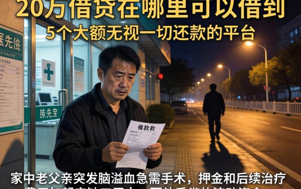 20万借贷在哪里可以借到,枚举5个大额无视一切还款的平台