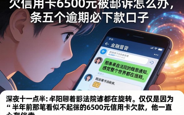 欠信用卡6500元被起诉怎么办，条列五个逾期必下款的口子