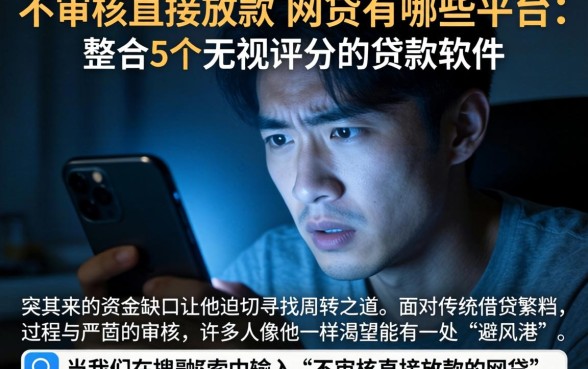 不审核直接放款的网贷有哪些平台，整合5个无视评分的贷款软件