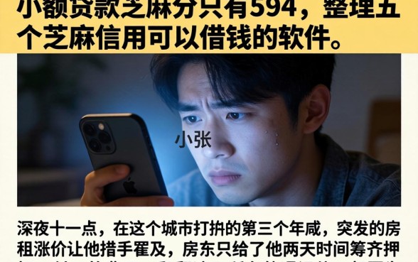 小额贷款芝麻分只有594,整理五个芝麻信用可以借钱的软件