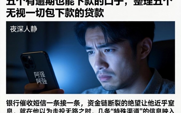 五个有逾期也能下款的口子，整理五个无视一切包下款的贷款