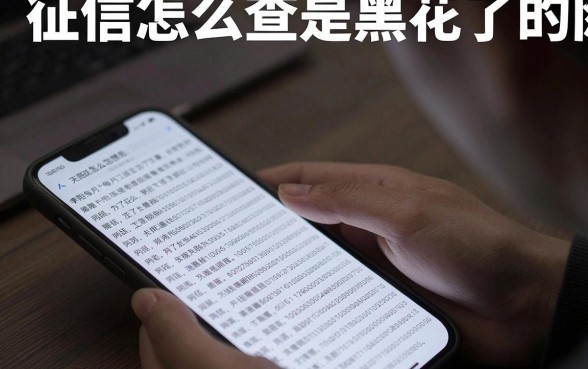 征信怎么查是黑花了的图片,汇总5个最新无视黑白户网贷口子