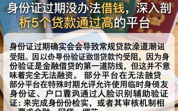 身份证过期没办法借钱，深入剖析5个贷款通过高的平台