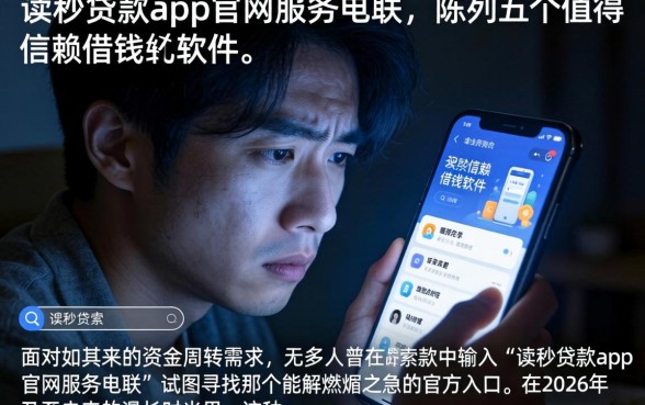 读秒贷款app官网服务电联,陈列五个值得信赖的借钱软件