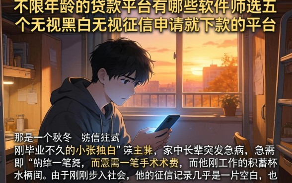 不限年龄的贷款平台有哪些软件，筛选五个无视黑白无视征信申请就下款的平台