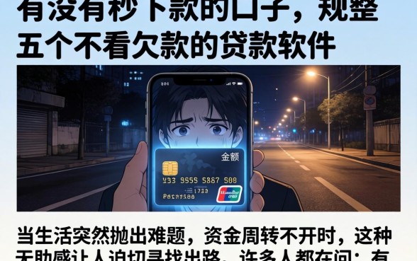 有没有秒下款的口子,规整五个不看欠款的贷款软件