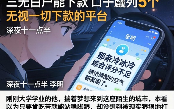 三无白户能下款的口子，胪列5个无视一切下款的平台