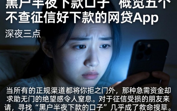 黑户半夜下款的口子，概览五个不查征信好下款的网贷app