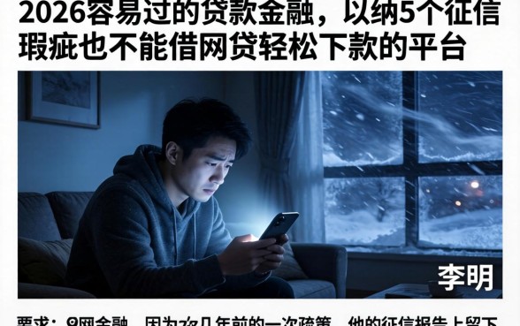 2026容易过的贷款金融，归纳5个征信瑕疵也能借网贷轻松下款的平台