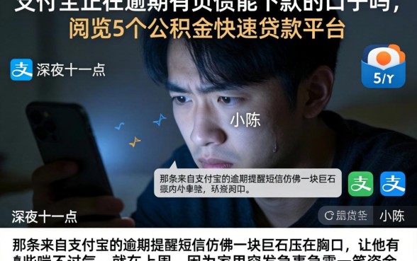 支付宝正在逾期有负债能下款的口子吗，概览5个公积金快速贷款平台