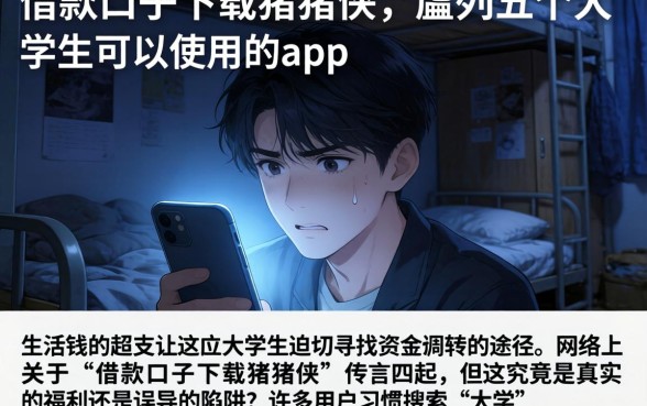 借款口子下载猪猪侠，胪列五个大学生可以使用的app