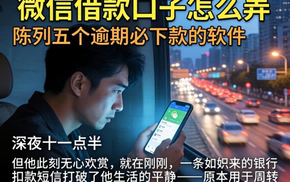 微信的借款口子怎么弄，陈列五个逾期必下款的软件